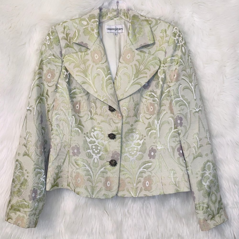 NWOT BLOOMINGDALE'S Heavy Floral Blazer